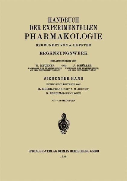 Handbuch der Experimentellen Pharmakologie (eBook, PDF) Handbuch der Experimentellen Pharmakologie (eBook, PDF)