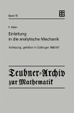 Einleitung in die analytische Mechanik (eBook, PDF)