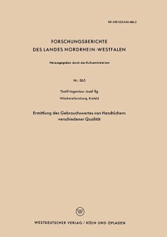Ermittlung des Gebrauchswertes von Handtüchern verschiedener Qualität (eBook, PDF) - Ilg, Josef