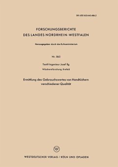 Cover Ermittlung des Gebrauchswertes von Handtüchern verschiedener Qualität (eBook, PDF)
