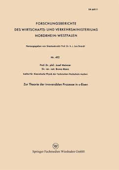 Zur Theorie der irreversiblen Prozesse in a-Eisen (eBook, PDF) - Meixner, Josef