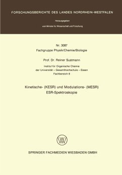 Cover Kinetische- (KESR) und Modulations- (MESR) ESR - Spektroskopie (eBook, PDF)