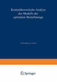 Kostentheoretische Analyse des Modells der optimalen Bestellmenge (eBook, PDF)