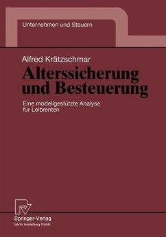 Alterssicherung und Besteuerung (eBook, PDF) - Krätzschmar, Alfred