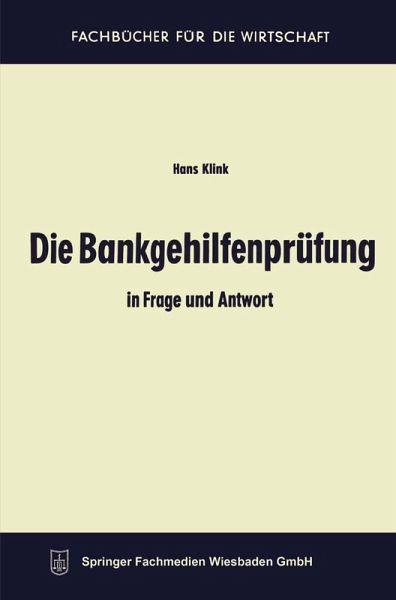 Die Bankgehilfenprüfung in Frage und Antwort (eBook, PDF)