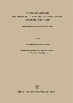 Cover Forschungsarbeiten auf dem Gebiet der Veredlung von Aluminium-Oberflächen (eBook, PDF)