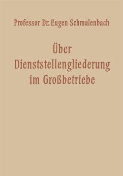Cover Über Dienststellengliederung im Grossbetriebe (eBook, PDF)