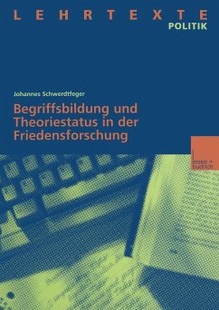 Begriffsbildung und Theoriestatus in der Friedensforschung (eBook, PDF) - Schwerdtfeger, Johannes