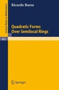 Quadratic Forms Over Semilocal Rings (eBook, PDF) - Baeza, R.