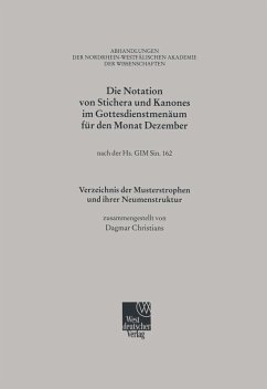 Die Notation von Stichera und Kanones im Gottesdienstmenäum für den Monat Dezember (eBook, PDF) - Christians, Dagmar