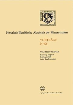 Recycling biogener Siedlungsabfälle in der Landwirtschaft Möglichkeiten und Grenzen (eBook, PDF) - Werner, Wilfried