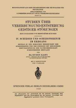 Cover Studien Über Vererbung und Entstehung Geistiger Störungen (eBook, PDF)