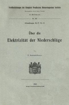 Über die Elektrizität der Niederschläge (eBook, PDF) - Schindelhauer, Fritz