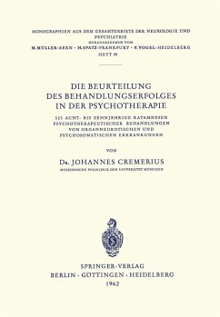 Die Beurteilung des Behandlungserfolges in der Psychotherapie (eBook, PDF) - Cremerius, J.