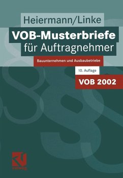 VOB-Musterbriefe für Auftragnehmer (eBook, PDF) - Heiermann, Wolfgang; Linke, Liane
