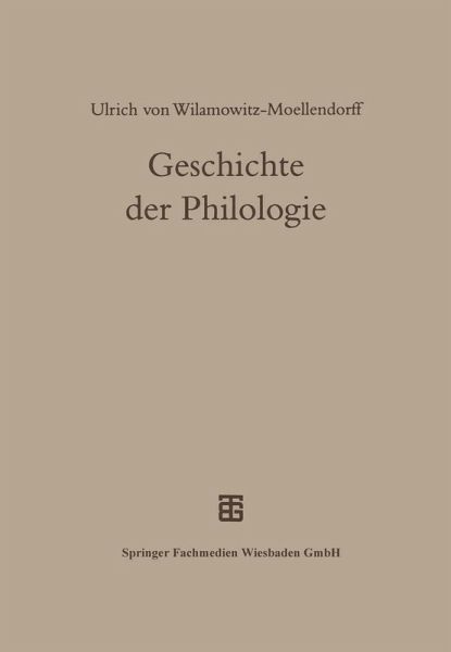 Geschichte der Philologie (eBook, PDF) Geschichte der Philologie (eBook, PDF)