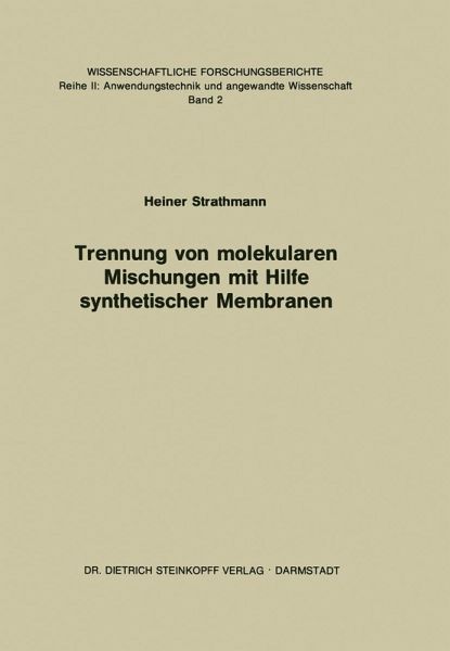 Trennung von Molekularen Mischungen mit Hilfe Synthetischer Membranen (eBook, PDF)