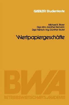 Wertpapiergeschäfte (eBook, PDF) - Blase, Michael K.; Eismann, Günther; Teufel, Günther