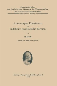 Automorphe Funktionen und indefinite quadratische Formen (eBook, PDF) - Maass, Hans