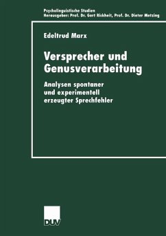 Versprecher und Genusverarbeitung (eBook, PDF) - Marx, Edeltrud