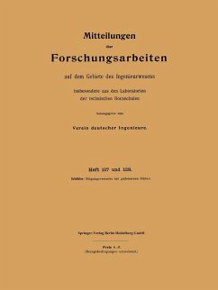 Mitteilungen über Forschungsarbeiten auf dem Gebiete des Ingenieurwesens (eBook, PDF) - Schöttler, Rudolf