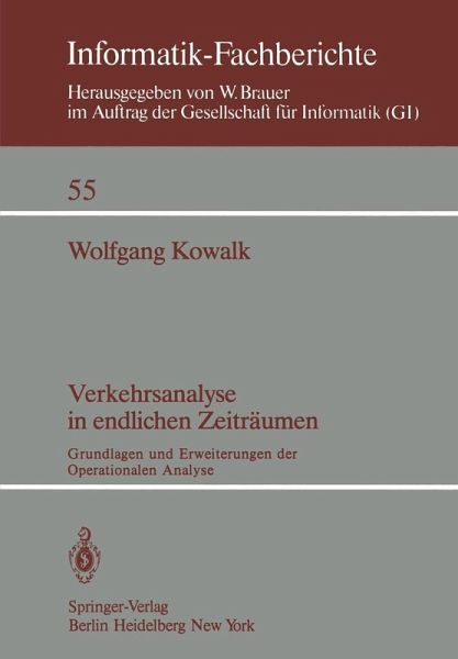 Verkehrsanalyse in endlichen Zeiträumen (eBook, PDF)