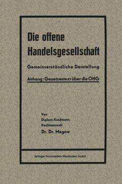 Die offene Handelsgesellschaft (OHG) (eBook, PDF) - Megow, Heinrich