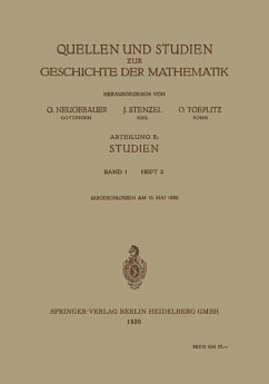 Cover Quellen und Studien zur Geschichte der Mathematik (eBook, PDF)