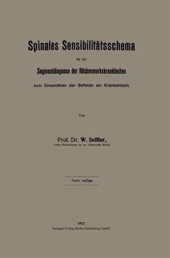 Spinales Sensibilitätsschema für die Segmentdiagnose der Rückenmarkskrankheiten zum Einzeichnen der Befunde am Krankenbett (eBook, PDF) - Seiffer, Wilhelm