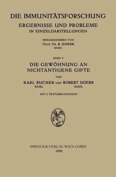 Die Gewöhnung an Nichtantigene Gifte (eBook, PDF)