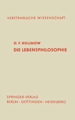 Die Lebensphilosophie (eBook, PDF) - Bollnow, O. F.