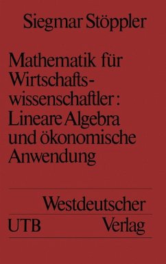 Cover Mathematik für Wirtschaftswissenschaftler Lineare Algebra und ökonomische Anwendung (eBook, PDF)