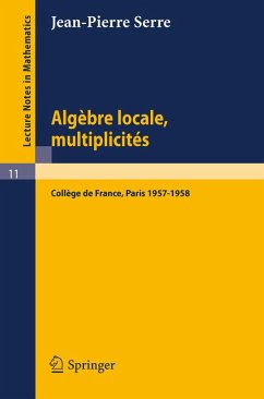 Algèbre Locale, Multiplicités (eBook, PDF) - Serre, Jean-Pierre