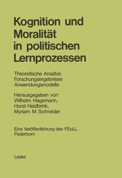 Kognition und Moralität in politischen Lernprozessen (eBook, PDF) - Hagemann, Wilhelm