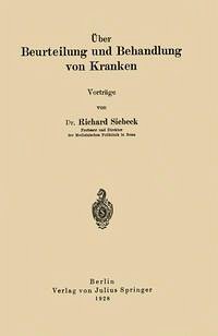 Cover Über Beurteilung und Behandlung von Kranken (eBook, PDF)