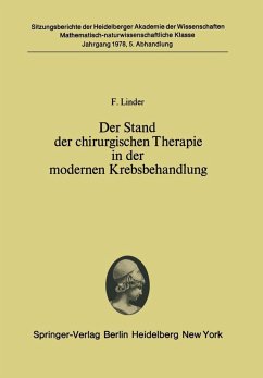 Cover Der Stand der chirurgischen Therapie in der modernen Krebsbehandlung (eBook, PDF)