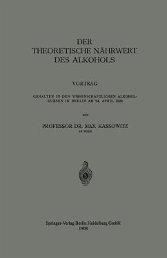 Cover Der Theoretische Nährwert des Alkohols (eBook, PDF)