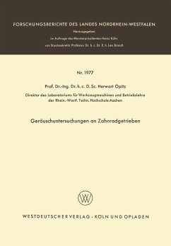 Geräuschuntersuchungen an Zahnradgetrieben (eBook, PDF) - Opitz, Herwart