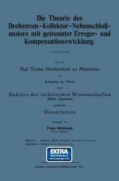 Die Theorie des Drehstrom-Kollektor-Nebenschlußmotors mit getrennter Erreger- und Kompensationswicklung (eBook, PDF) - Hillebrand, Franz
