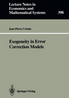 Exogeneity in Error Correction Models (eBook, PDF) - Urbain, Jean-Pierre
