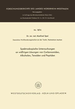 Cover Spektroskopische Untersuchungen an wäßrigen Lösungen von Carbonamiden, Alkoholen, Tensiden und Peptiden (eBook, PDF)