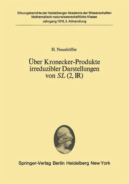 Über Kronecker-Produkte irreduzibler Darstellungen von SL (2, ?) (eBook, PDF)