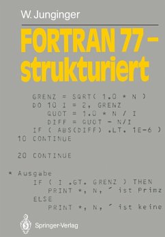 FORTRAN 77 - strukturiert (eBook, PDF) - Junginger, Werner
