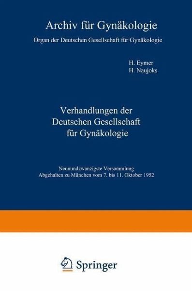 Verhandlungen der Deutschen Gesellschaft für Gynäkologie (eBook, PDF)