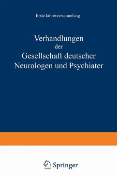Cover Verhandlungen der Gesellschaft Deutscher Neurologen und Psychiater (eBook, PDF)