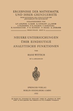Neuere Untersuchungen Über Eindeutige Analytische Funktionen (eBook, PDF) - Wittich, Hans