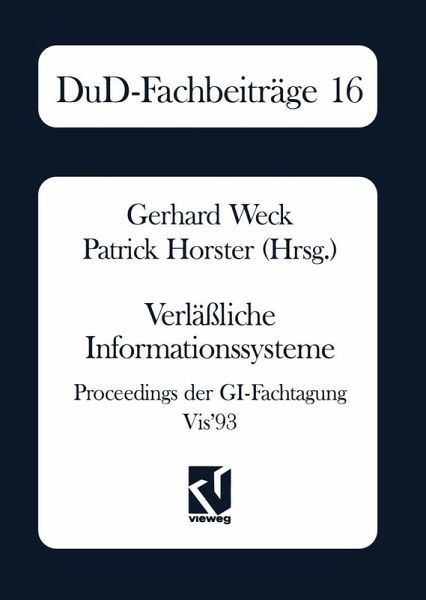 Verläßliche Informationssysteme (eBook, PDF)
