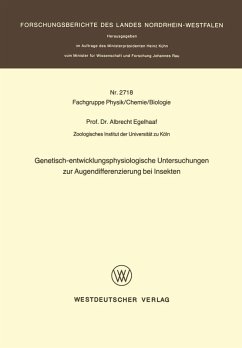 Cover Genetisch-entwicklungsphysiologische Untersuchungen zur Augendifferenzierung bei Insekten (eBook, PDF)