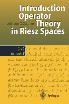 Introduction to Operator Theory in Riesz Spaces (eBook, PDF) - Zaanen, Adriaan C.
