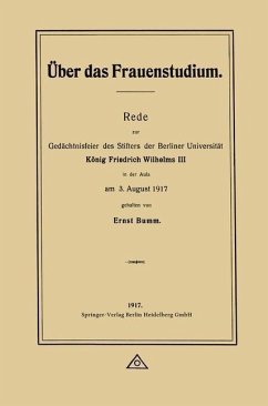 Über das Frauenstudium (eBook, PDF) - Bumm, Ernst